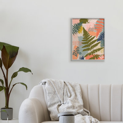 " Organic Forest Ferns Paintbrush Stroke Pattern " by Lisa Whitebutton