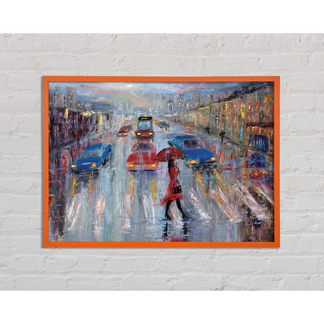 Walk In The Rain - Einzelne Bilderrahmen Kunstdrucke