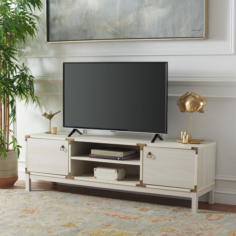 Espindola TV Stand for TVs up to 60", Bleached White