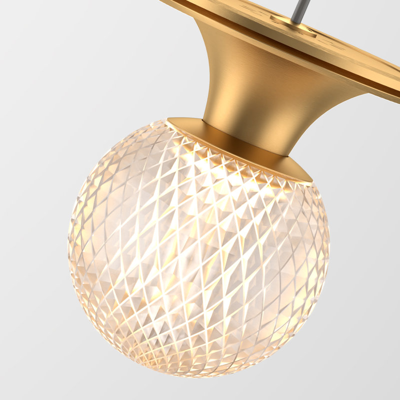 Luminaire suspendu sphérique à intensité variable 6,7 po CORE pour îlot de cuisine, salle à manger et salon