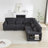 L-Shaped Modular Sectional Sofa-1280796174