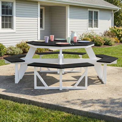 Outdoor Poly 48" Octagon Picnic Table