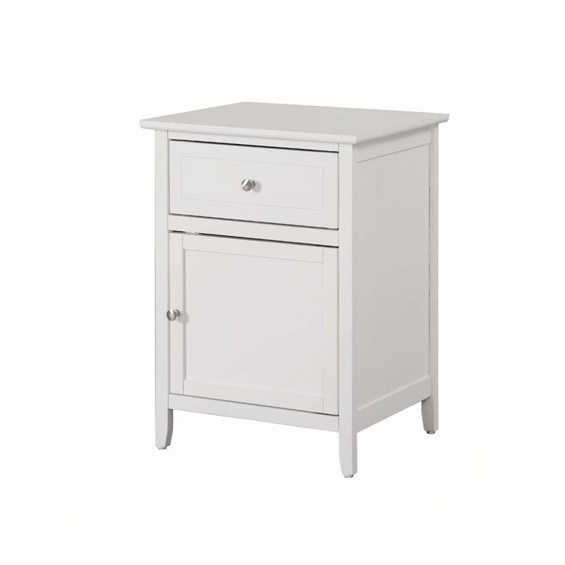 Table de chevet élégante, Blanc