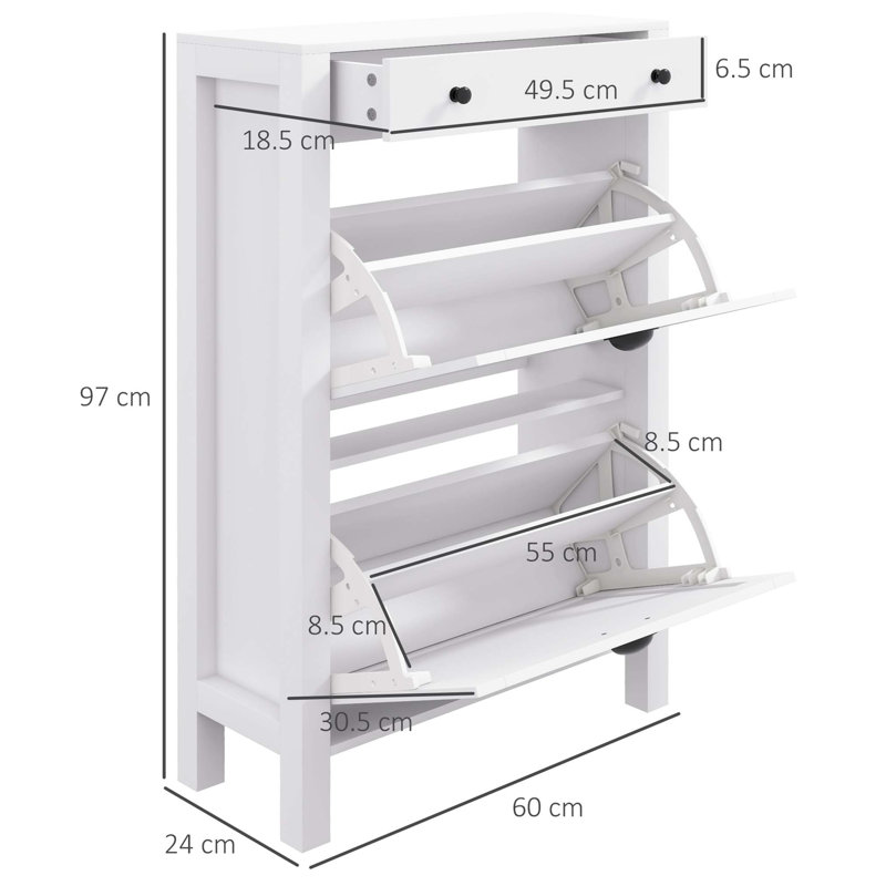 8 Pair Flip Down Shoe Storage