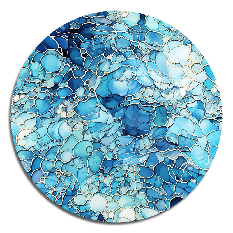 Chritine - art floral rond en métal, H 23 po x l 23 po