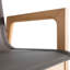 Tabouret de bar Seashore en bois naturel avec toile grise