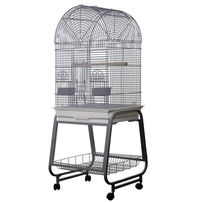 Minnie Dome Top Bird Cage with Plastic Base and Stand