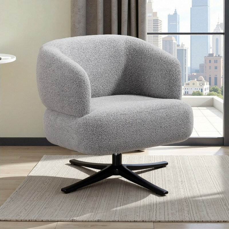 Fauteuil d'appoint pivotant Embrace Comfort, Gris