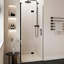  Porte de douche pliante sans cadre l 32 po x H 72 po, alliage d'aluminium, douche en verre trempé de 0,24 po