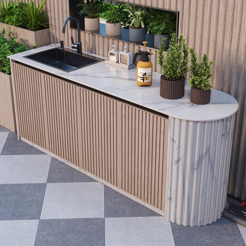 Rangement à l'épreuve du soleil pour les jardins de la Villa, Naturel / Blanc