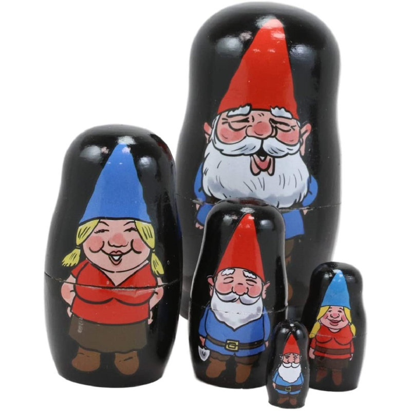 Ensemble 5 pièces de gnome et de figurine avec famille family Lexington