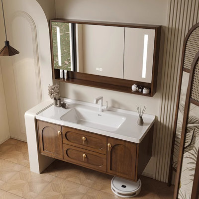 Chinese style retro luxury bathroom cabinet