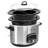 MegaChef 5.6Liter + 2.5 Liter Split Stainless Steel Electric Slow Cooker in SIlver