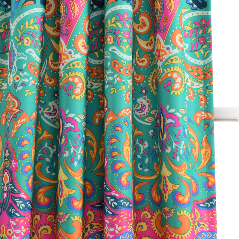 Boho Chic Room Darkening Curtain Pair, 52" W x 108" L
