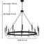 Allegra 46" W 12-Light Wagon Wheel Chandelier-1900504864