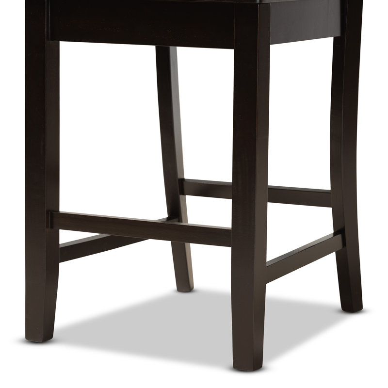 Solid Wood Counter Stool, Black