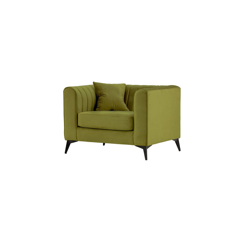 Upholstered Armchair, Olive