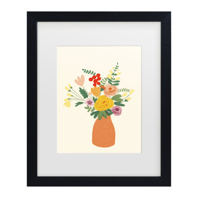 «Gigi Rosado My Flowers Matted», art encadré