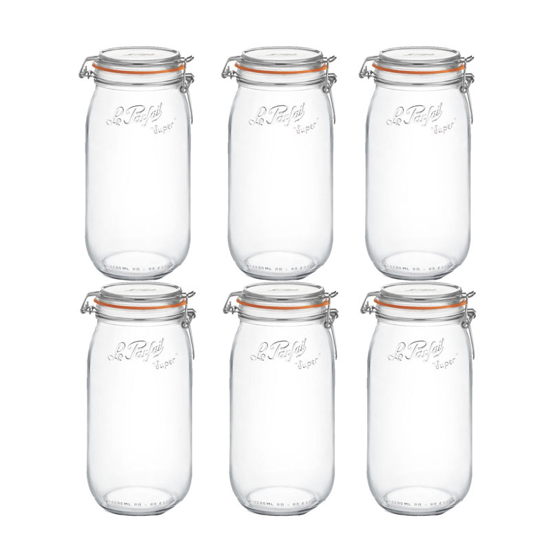 Super Preserve Glass Jar - Set of 6, 2000 ml