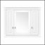 Armoire de salle de bain avec miroir, armoire à pharmacie murale avec 4 tablettes réglables, rangement au-dessus de la toilette