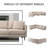 107" L-Shaped Sectional Sofa with Memory Foam & Linen-1179643066
