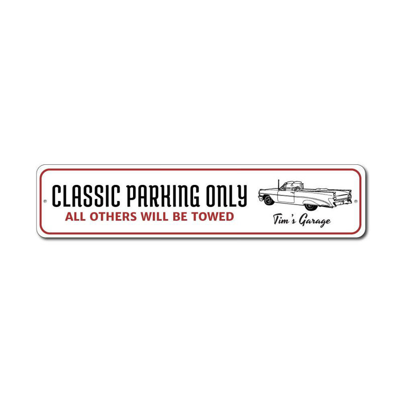 Enseigne en aluminium Classic Classic, H 4 po x l 18 po x P 0,04 po