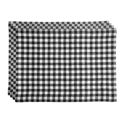 Gingham Checks - 100% Pure Linen Placemats