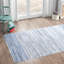 Tapis en coton bleu vif et bleu marine fabriqué et tressé à la main-981819835