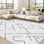 Modern Geometric Machine Washable Area Rug with Non-Slip Backing-130838111