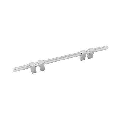 Poignée barre Elon à fixation double 4 po ou 5-3 / 5 po nickel satiné