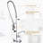 Commercial Triple Handle Wall Mount 47. Pull Down Sprayer Kitchen Faucet