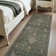 Tapis floral vert antidérapant lavable