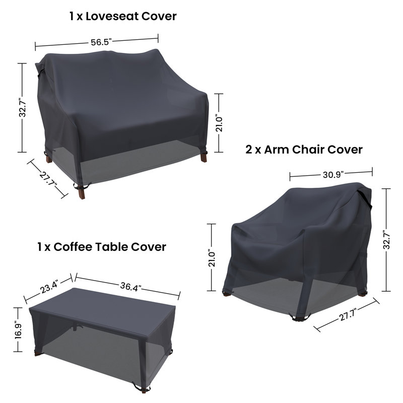 Avyion Living Patio Conversation Set Furniture Covers