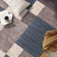 Tapis bleu touffeté à motif géométrique Allyne-1259850377