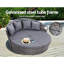 Rokisha 4572 cm W Curved Metal Patio Daybed with Cushions-2112545360