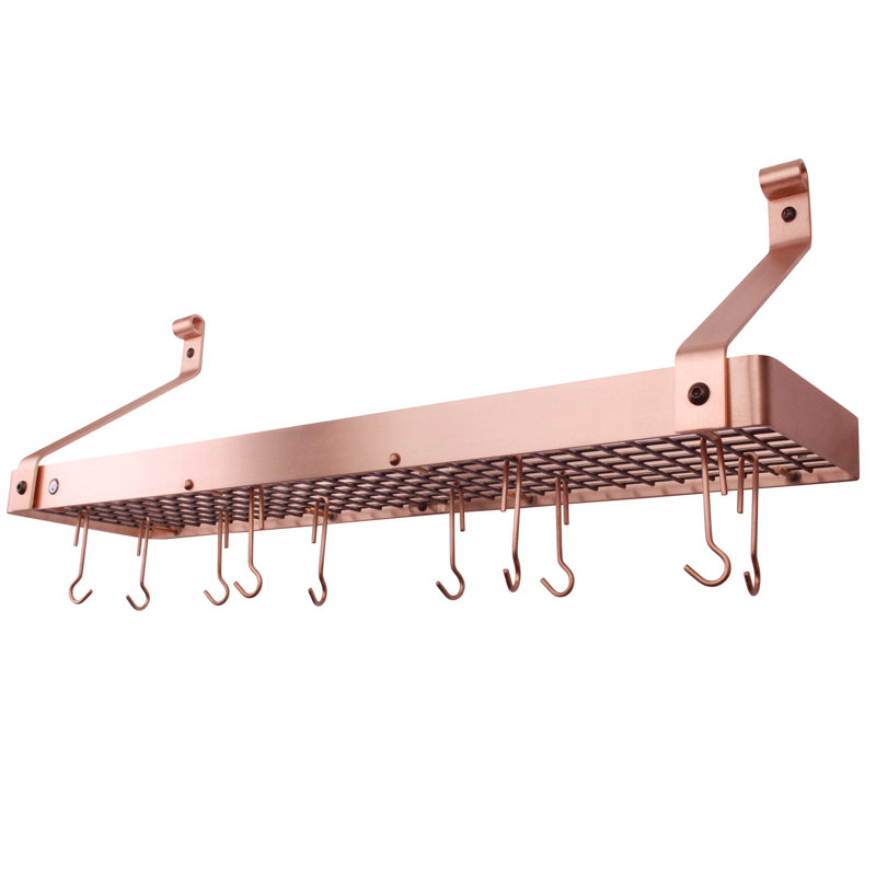 Handcrafted Gourmet Wall Mounted Pot Rack, 36" W