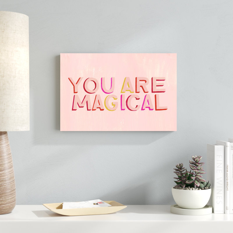 «You Are Powerful I», art textuel sur toile, H 12 po x l 18 po
