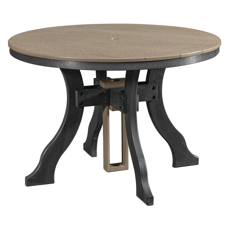 Table ronde en cèdre Rosecliff Heights, Noir, Brun clair