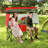 Double Beach Chair with Adjustable Canopy Oversized Folding Camping Chair Red-1200060628