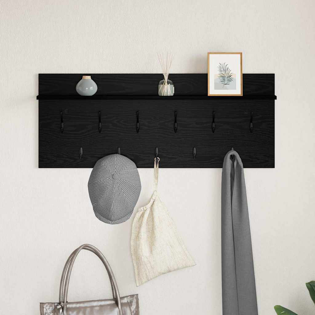 Wall-Mounted Coat Rack With Shelf Engineered Wood