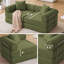 Modular Couch Sofa Bed For Apartment,Convertible Sofa Bed,Fixed-Shape Frame & Removable Armrests,Folding Mattress Couch For Small Spaces,No Assembly,Corduroy