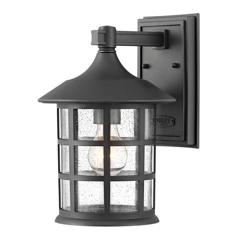 Freeport White 1 - Bulb Outdoor Wall Lantern, 12.25" H x 8" W x 9" D, Textured Black