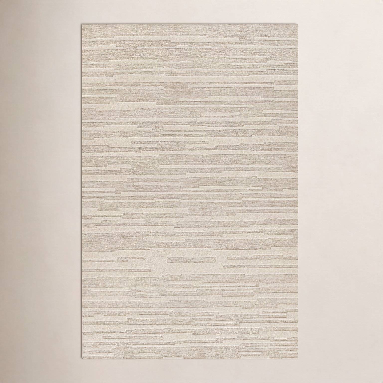 Keaundra Hand-Woven Geometric Wool Rug, Rectangle 5' x 8'