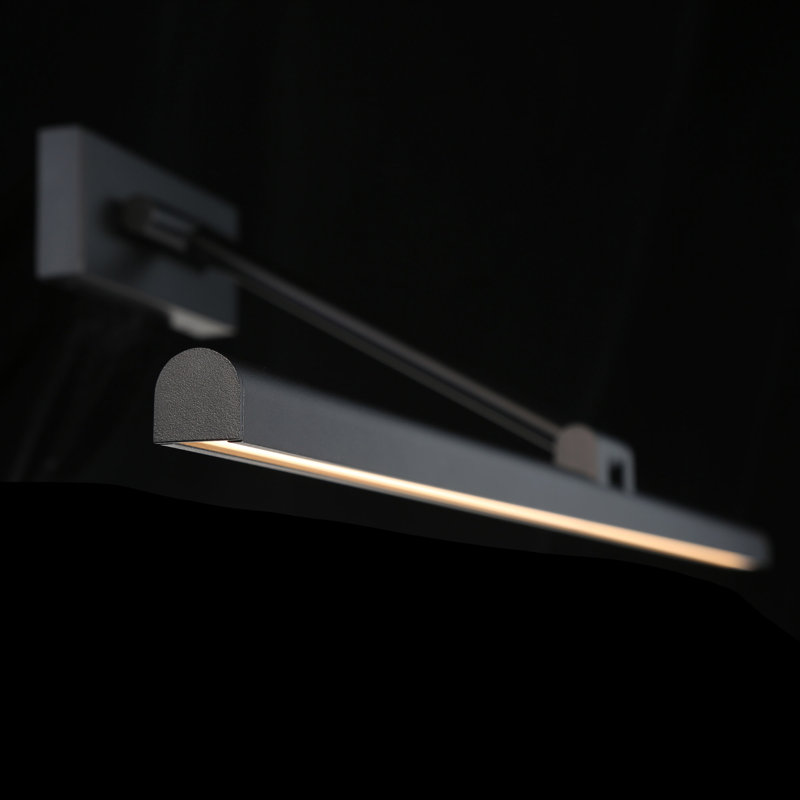 Reed 25In LED Adjustable Picture Light 3000K In Black, 3" H x 11.4" W x 32.5" D, Black