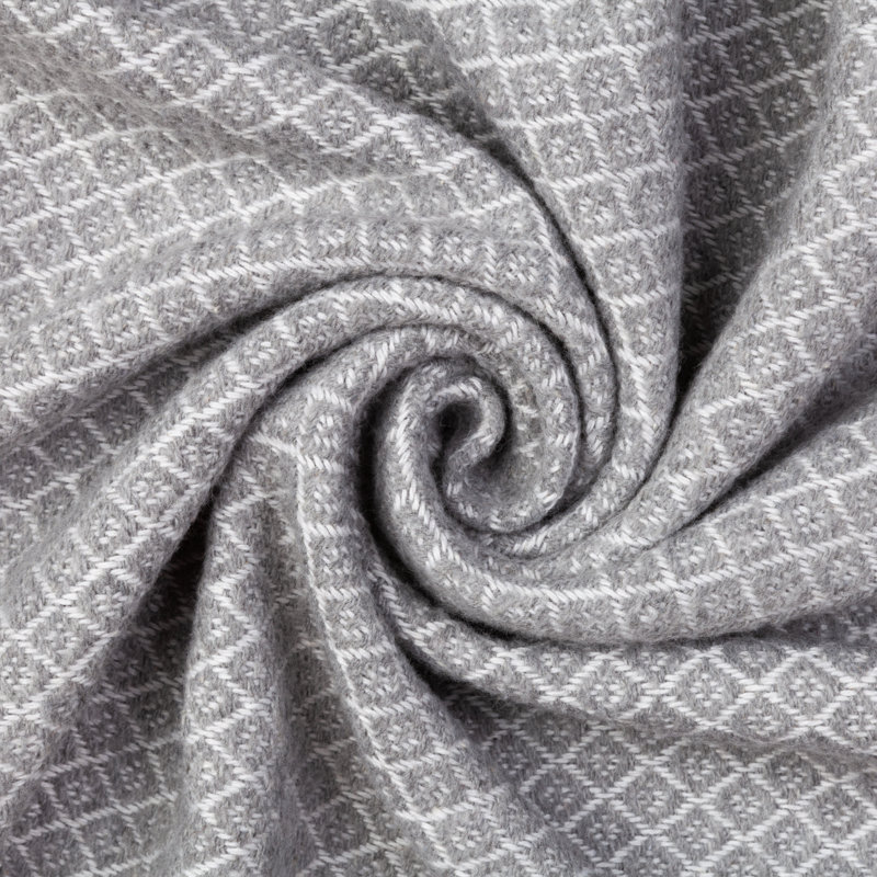Waldon cotton blanket, White/Gray