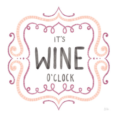 «Wine penséts II» par Melissa Averinos - reproduction d'art textuel sur toile tendue