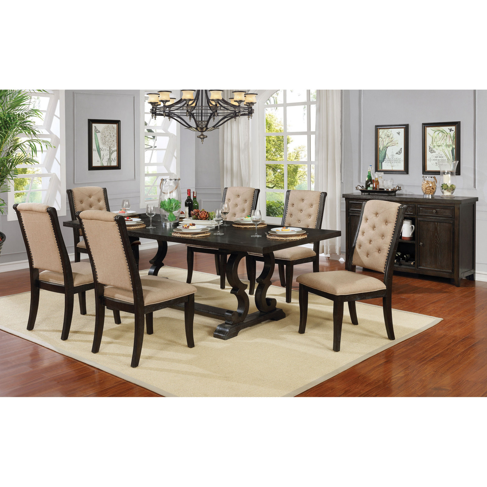 Chianti 7 - Piece Dining Set, Dark Brown