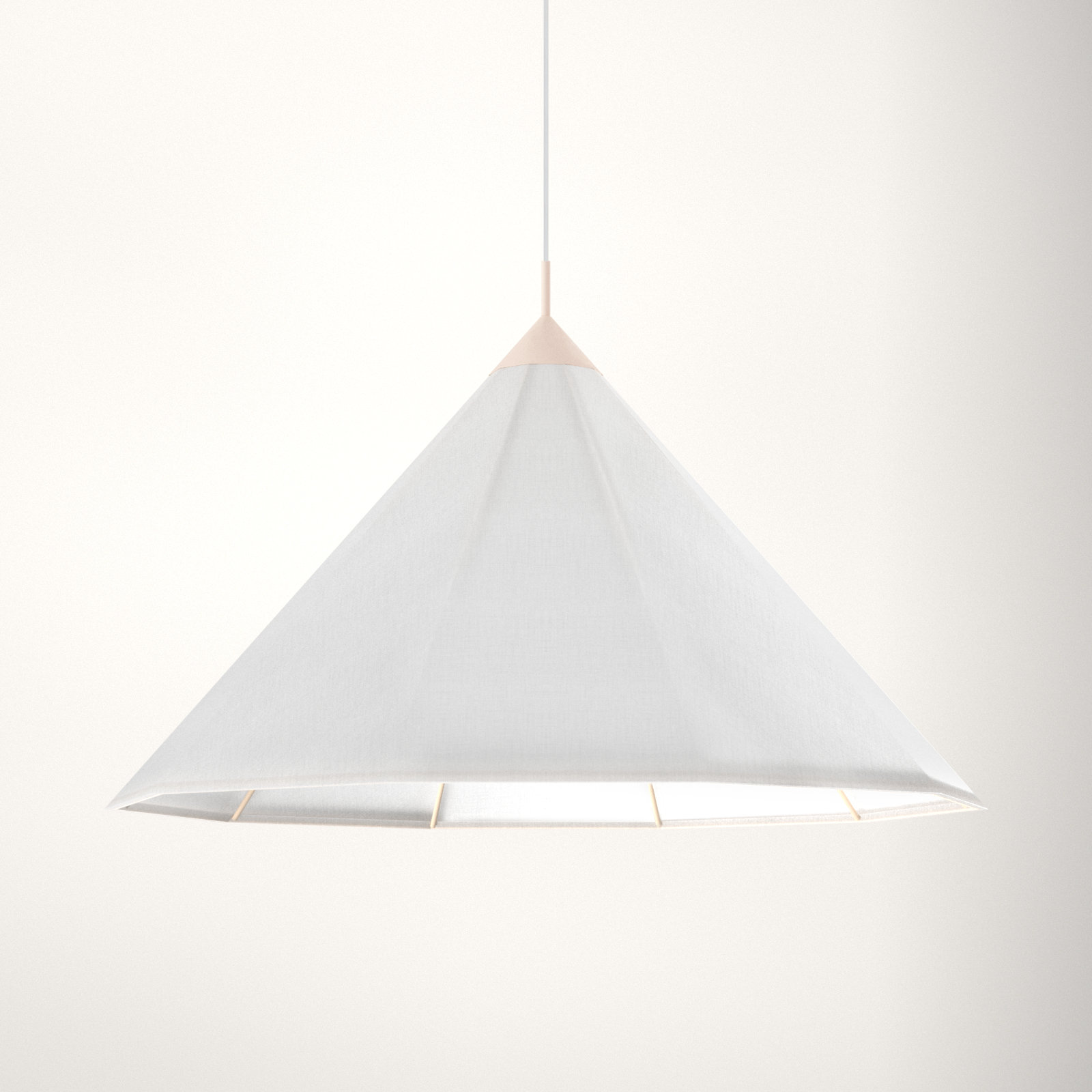 Single Light Pendant, Blush, 16" H x 28" W x 28" D, G40