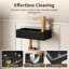 DeerValley 370 x 180 x 90mm Black Ceramic Rectangular Cloakroom Vessel Sink
