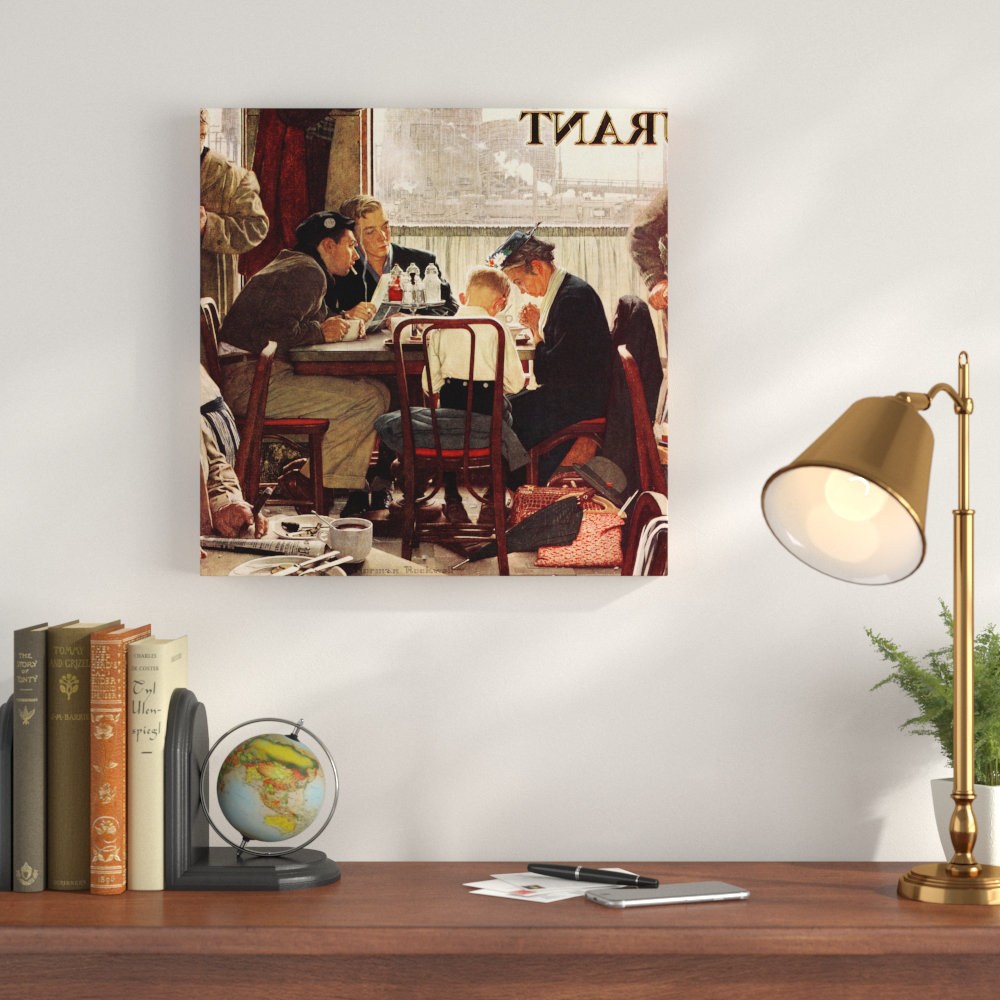 Norman Rockwell Saying Grace Painting